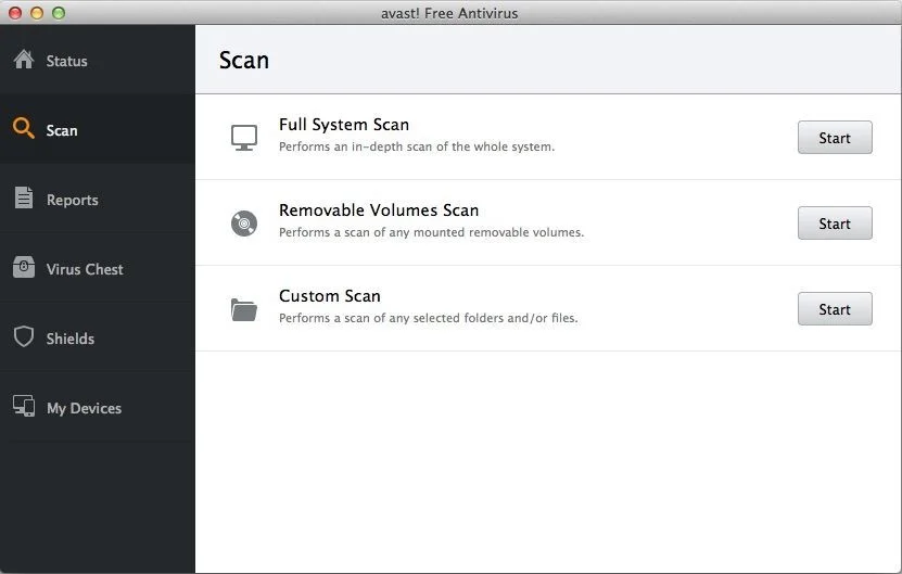 Avast for Mac Scan