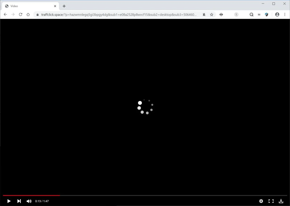 How to remove Traffclick.space pop-up ads (Virus Removal Guide) 1 Image: Chrome browser is redirected to Traffclick.space