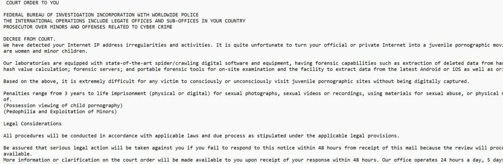 Court Order Against Your Internet Traffic Email Scam: What You Need to Know 1 1 64