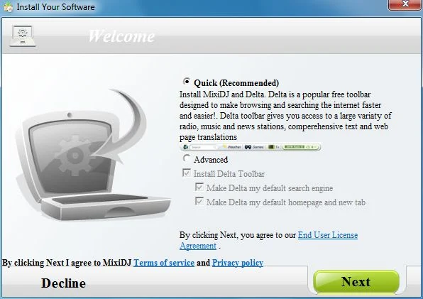 [Image: Delta Toolbar virus]