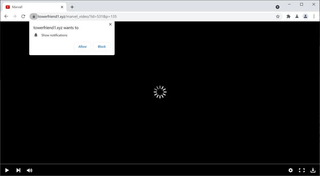 Remove Towerfriend1.xyz pop-up ads (Virus Removal Guide) 1 Image: Chrome browser is redirected to Towerfriend1.xyz