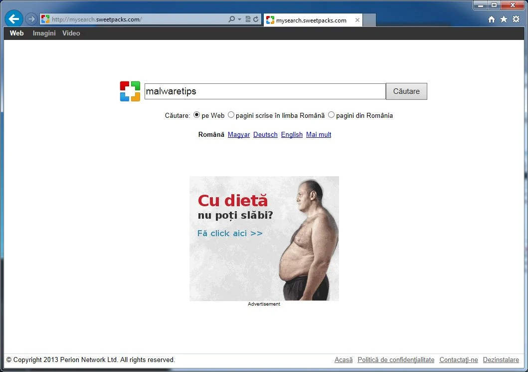 [Image: Mysearch.Sweetpacks.com virus]
