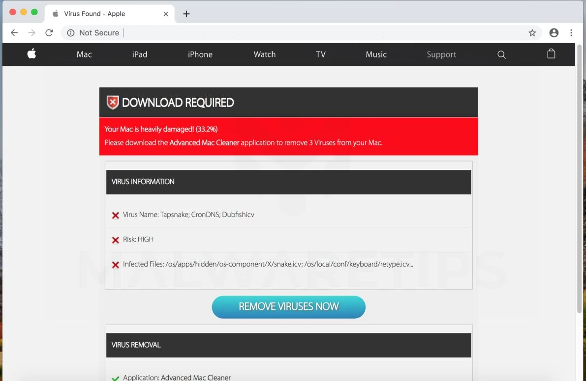 Remove Truefalserdr49.live redirect from macOS (Virus Removal Guide) 1 Image: Truefalserdr49.live - Fake Error Messages