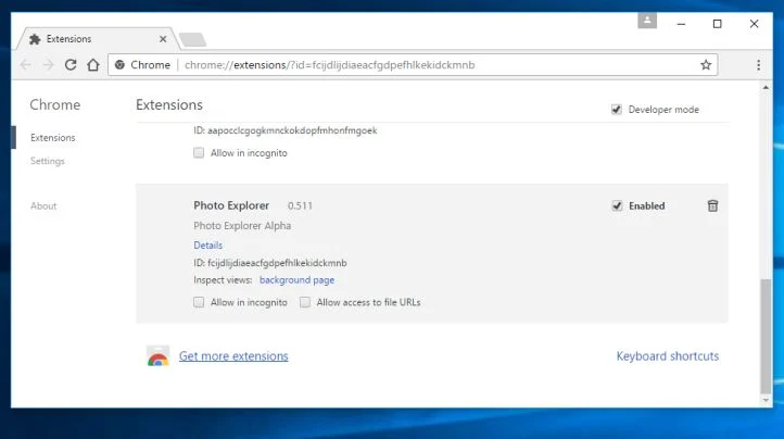 Photo Explorer 0.511 virus