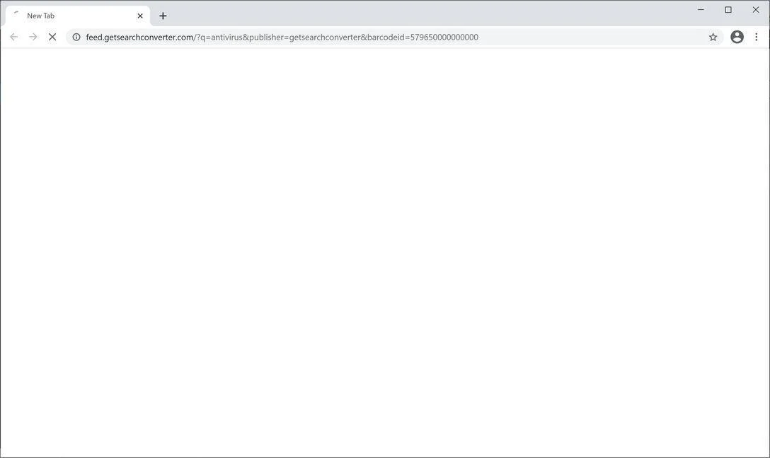 Image: Chrome browser is redirected to GetSearchConverter Search