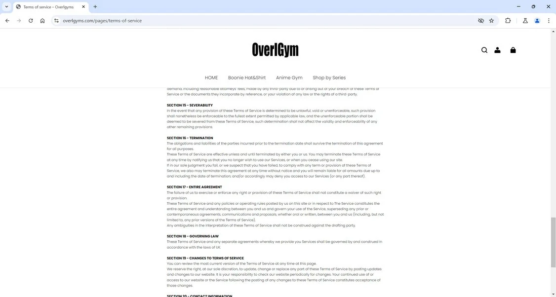 Overlgyms.com Store Scam Report - Stay Away From It 1 Overlgyms.com scam