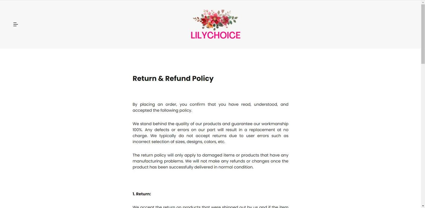lilychoice.com scam