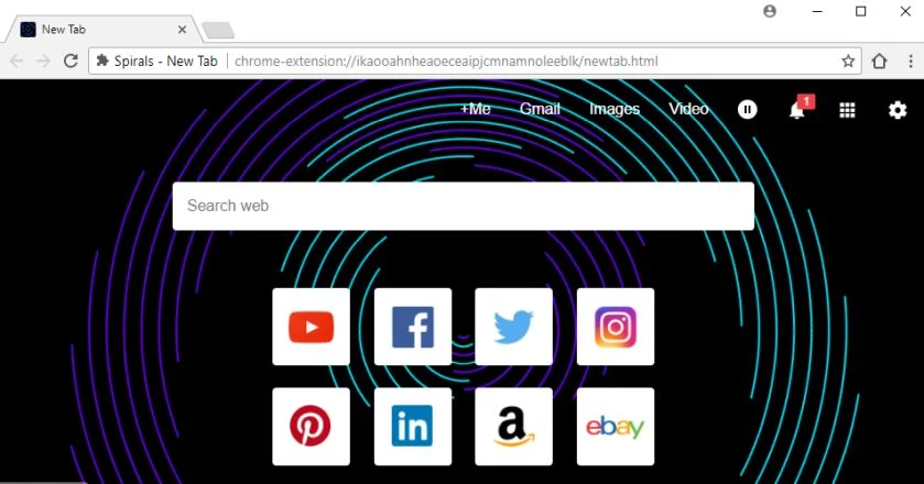 Spirals - New Tab Adware