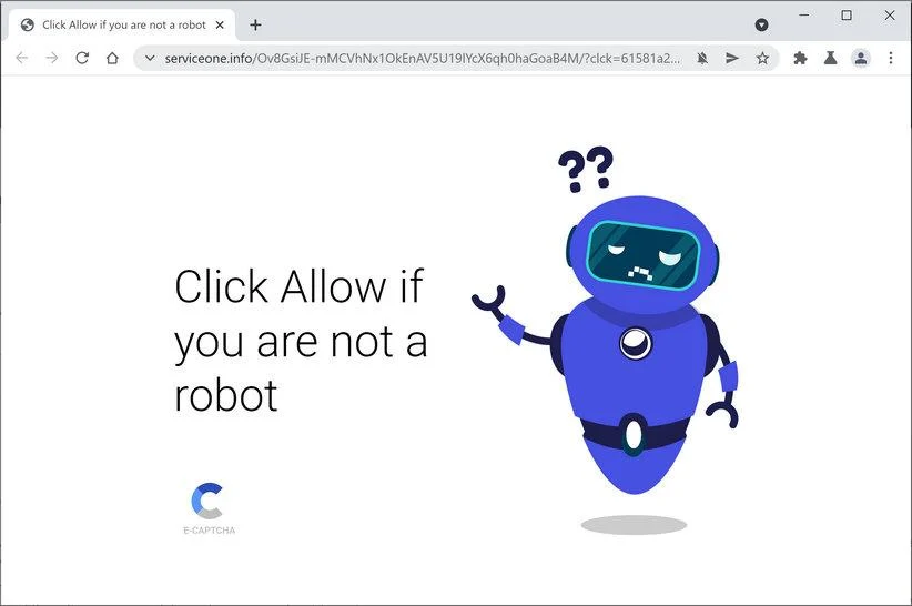 Remove Serviceone.info pop-up ads (Virus Removal Guide) 1 Image: Chrome browser is redirected to Serviceone.info