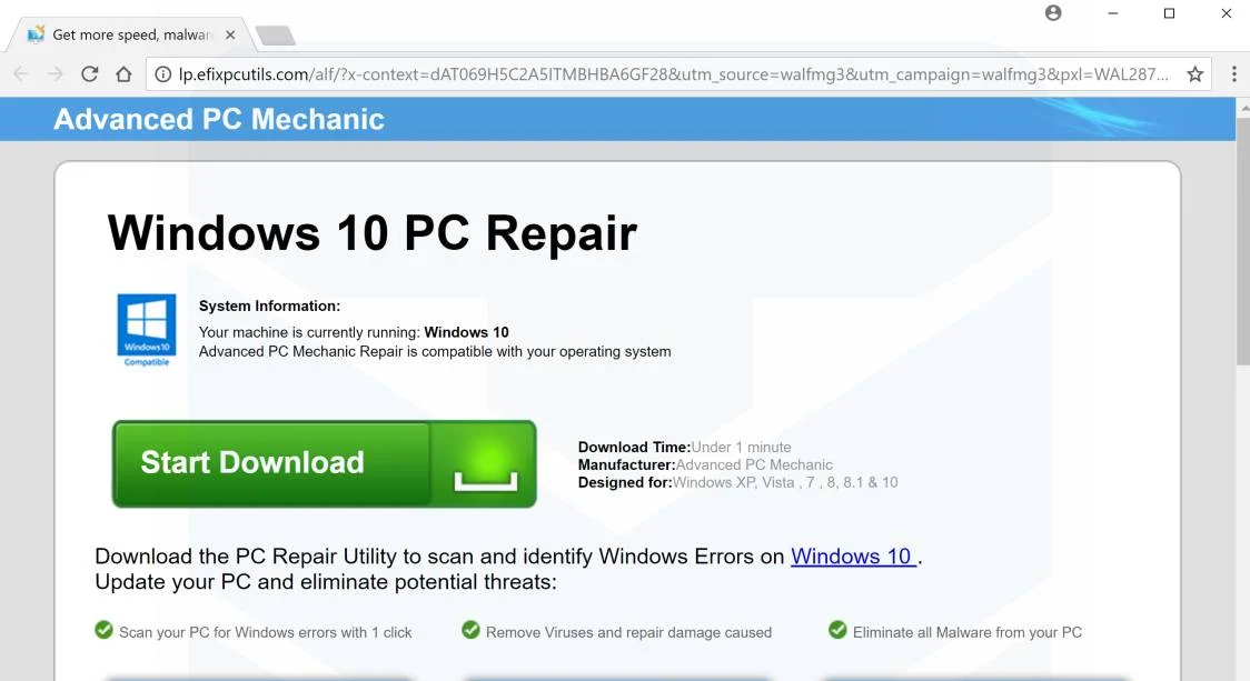 lp.efixpcutils.com redirect lp.efixpcutils.com redirect virus