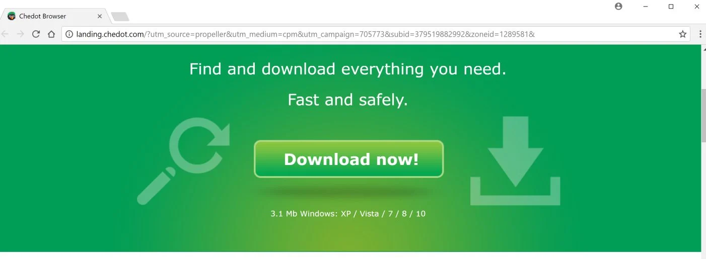 landing.chedot.com redirect virus