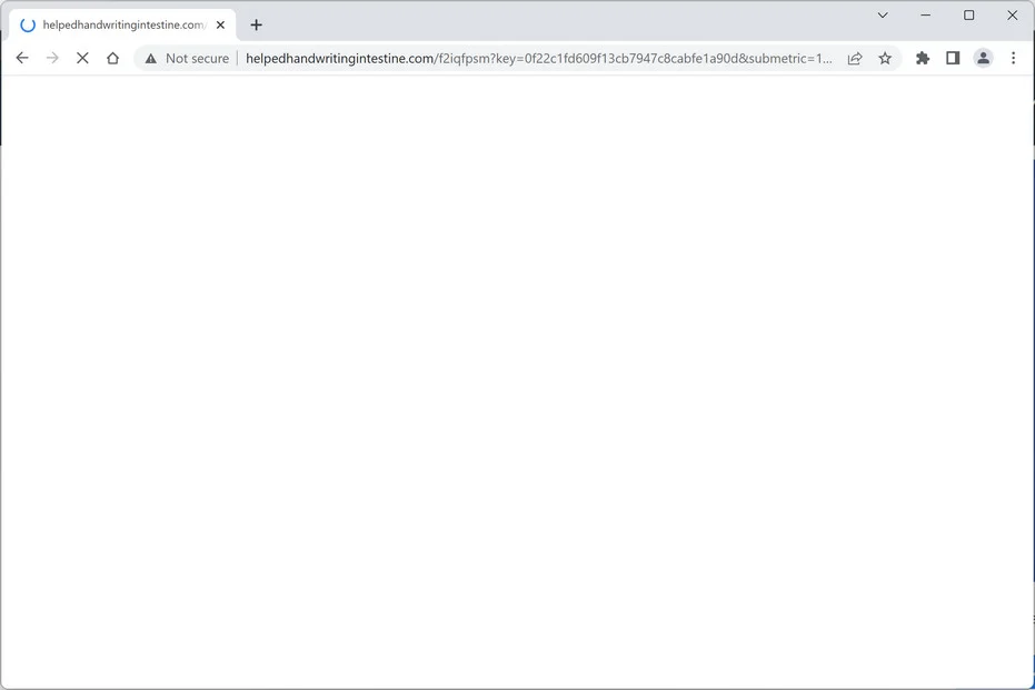 Helpedhandwritingintestine.com Virus Removal Guide 1 Image: Chrome browser is redirected to Helpedhandwritingintestine.com
