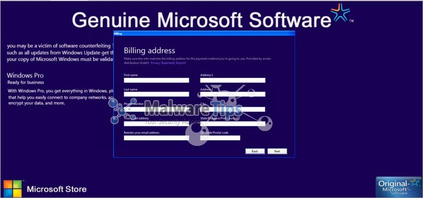 [Image: Genuine Microsoft Software lock screen]