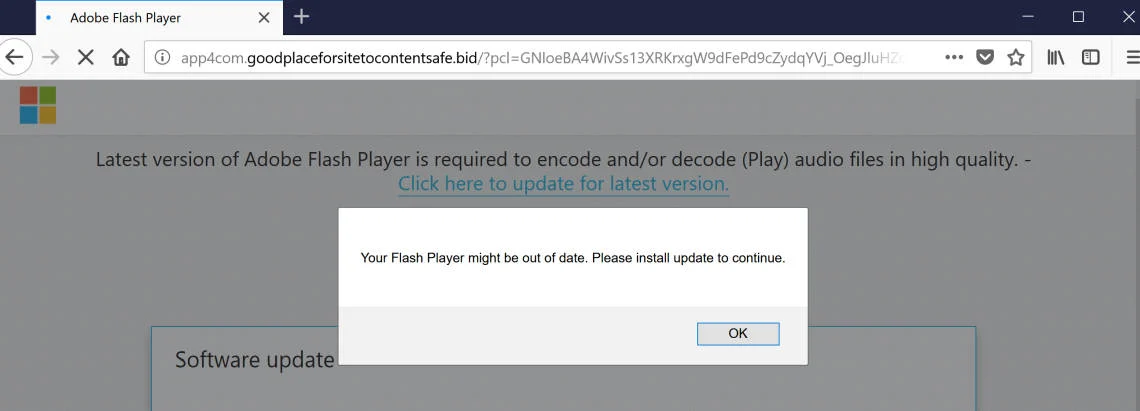 app4com.goodplaceforsitetocontentsafe.bid redirect virus