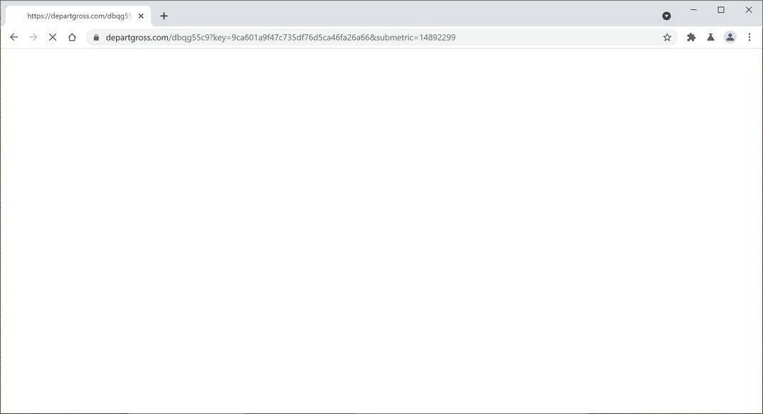 Remove Departgross.com redirect (Virus Removal Guide) 1 Image: Chrome browser is redirected to Departgross.com