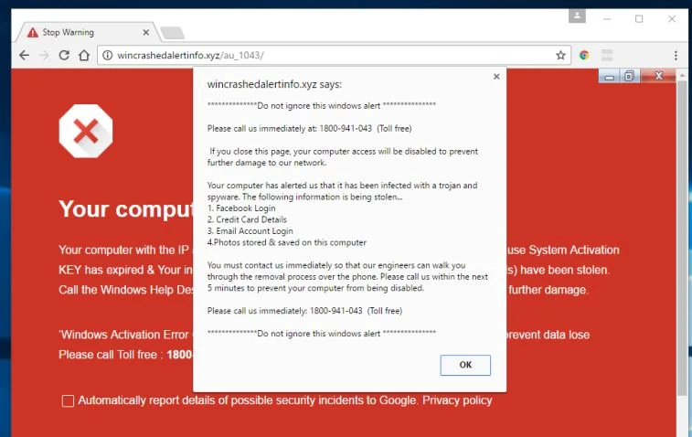 wincrashedalertinfo.xyz virus