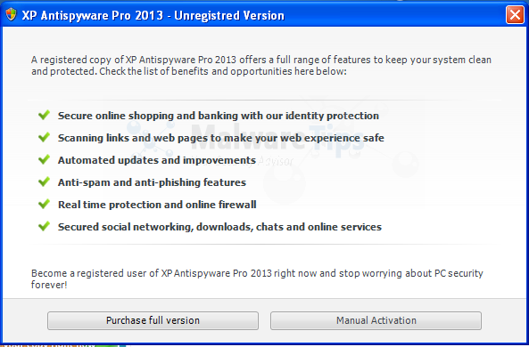 XP Antispyware Pro 2013 activation code