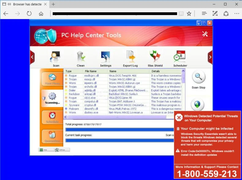 PC Help Center Tools popup virus
