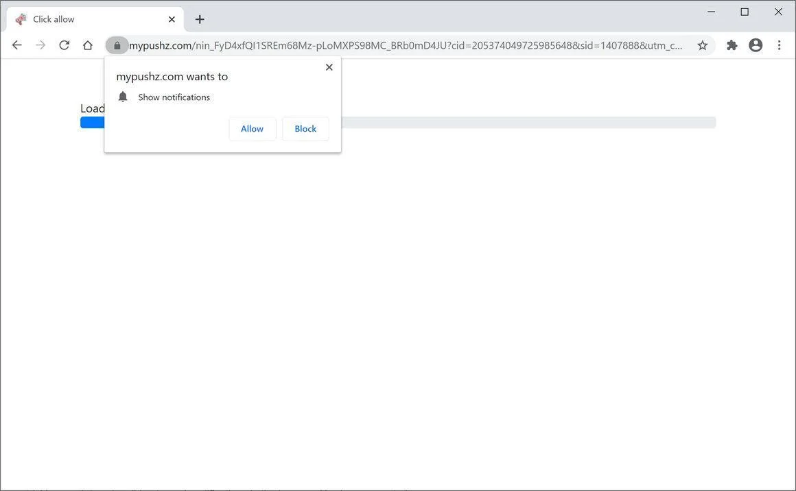Remove Mypushz.com pop-up ads (Virus Removal Guide) 1 Image: Chrome browser is redirected to Mypushz.com