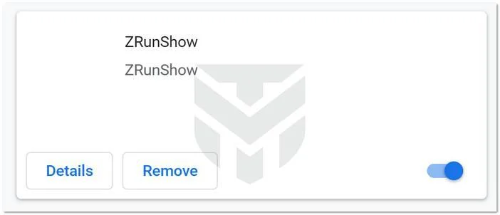 Image: ZRunShow Chrome extension