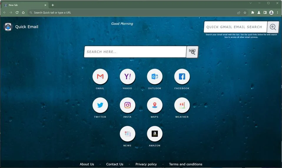 Quick Email Chrome New Tab
