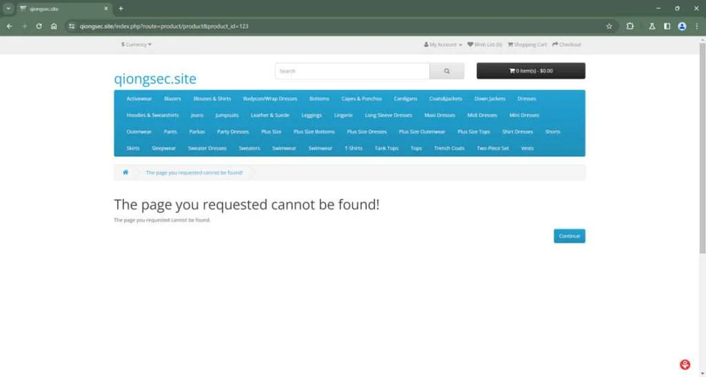 Qiongsec.site Store Is A Scam - Never Shop Here 1 Qiongsec.site scam