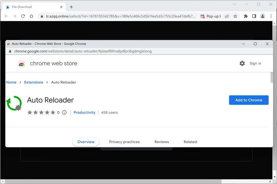 Image: Auto Reloader Chrome Extension