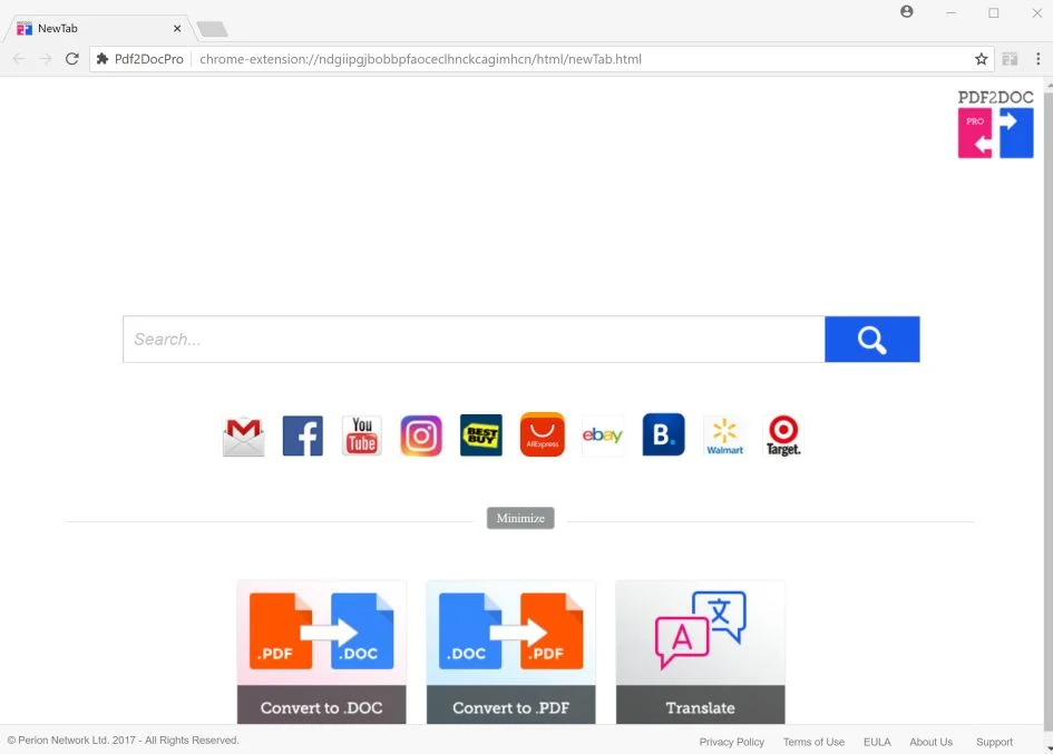 Pdf2DocPro New Tab virus
