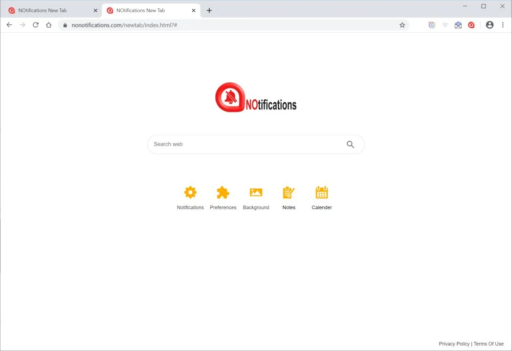 How to remove NOtifications Search redirect (Virus Removal Guide) 1 Image: Chrome browser is redirected to NOtifications Search