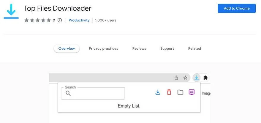 Remove Top Files Downloader Adware (Removal Guide) 1 Image: Top Files Downloader Chrome extension