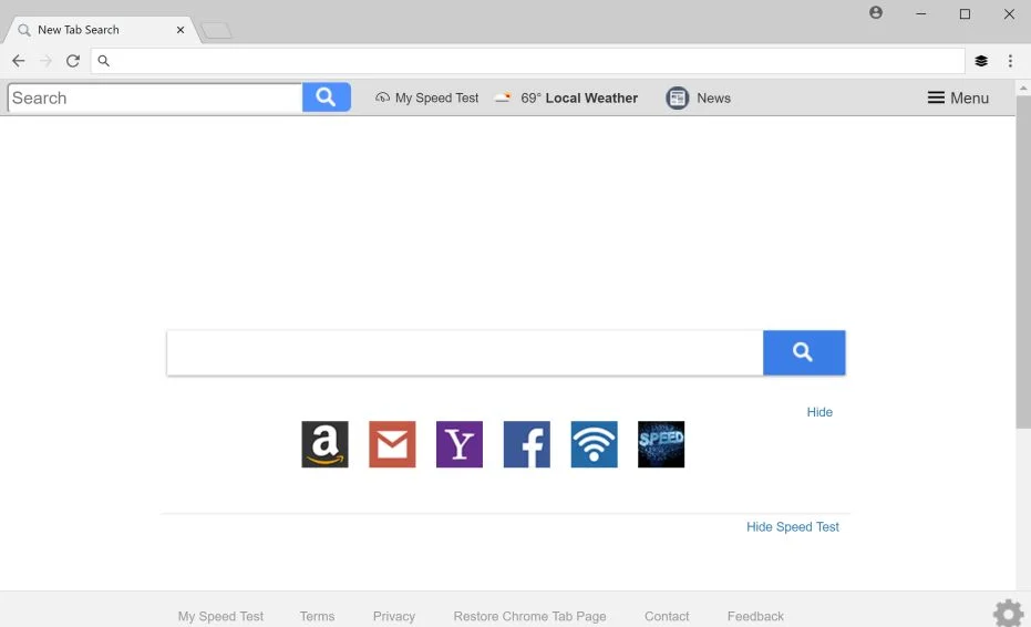 My Speed Test New Tab Search Virus