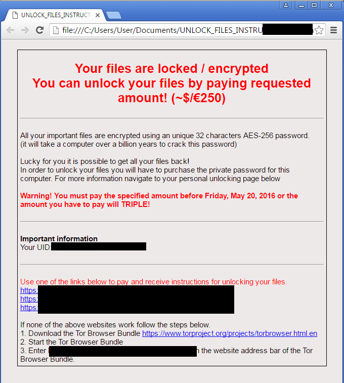 GNL Locker virus