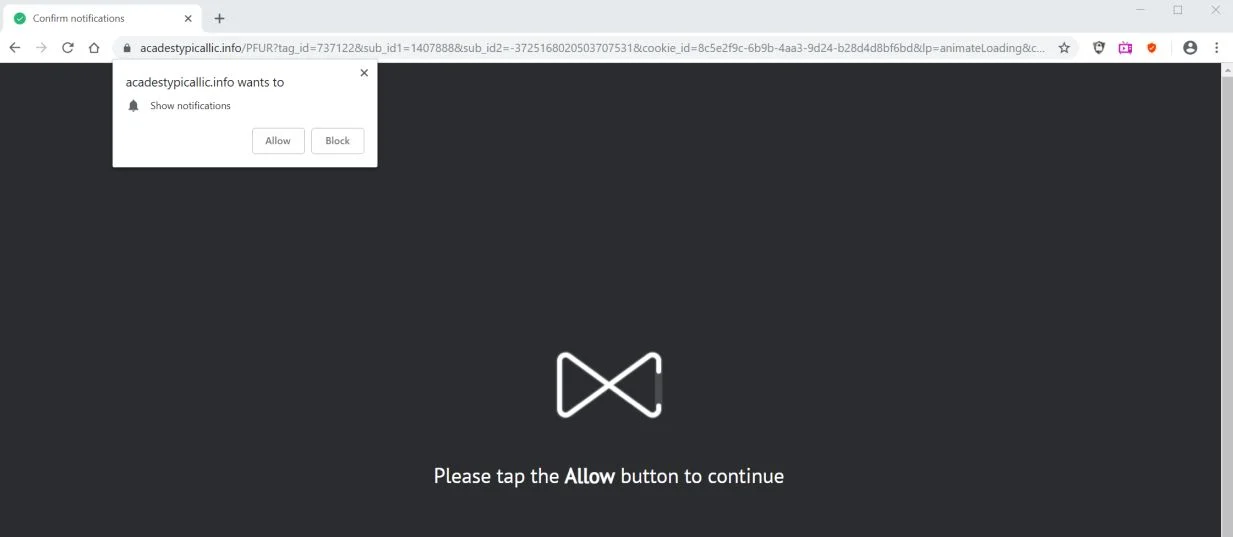 acadestypicallic.info pop-up ads virus