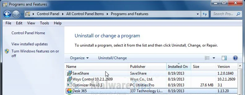 Uninstall PC Utilities Pro - Optimizer Pro
