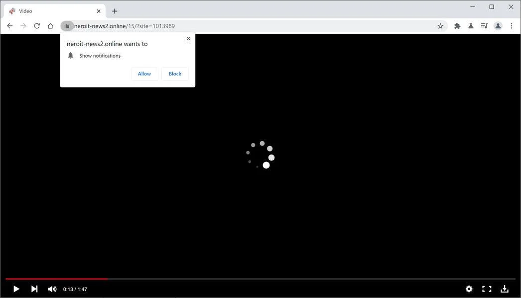 Remove Neroit-news2.online pop-up ads (Virus Removal Guide) 1 Image: Chrome browser is redirected to Neroit-news2.online