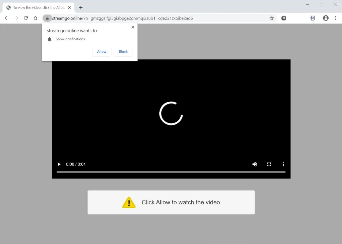 How to remove Streamgo.online pop-up ads (Virus Removal Guide) 1 Image: Chrome browser is redirected to Streamgo.online