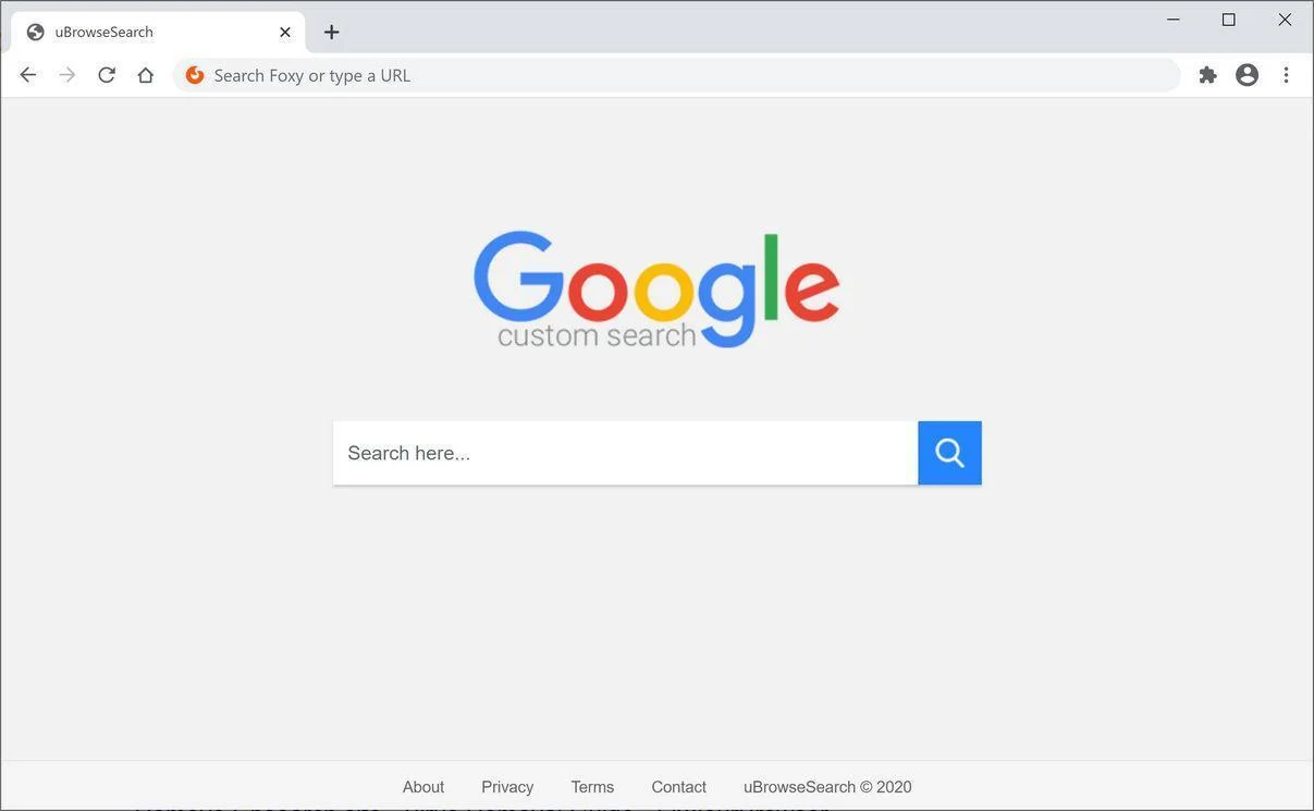 Image: Chrome browser is redirected to Ubrowsesearch.net