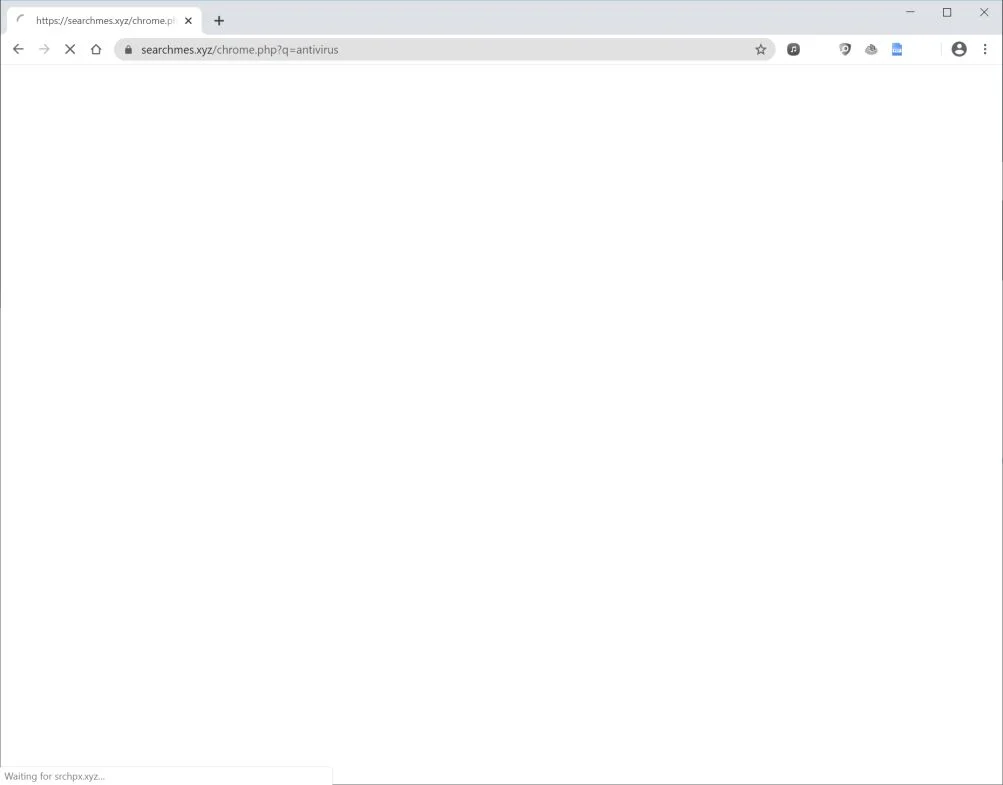 Image: Chrome browser is redirected to Searchmes.xyz