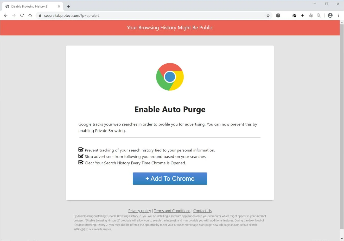 Remove Secure.tabprotect.com pop-up ads (Virus Removal Guide) 1 Image: Chrome browser is redirected to Secure.tabprotect.com