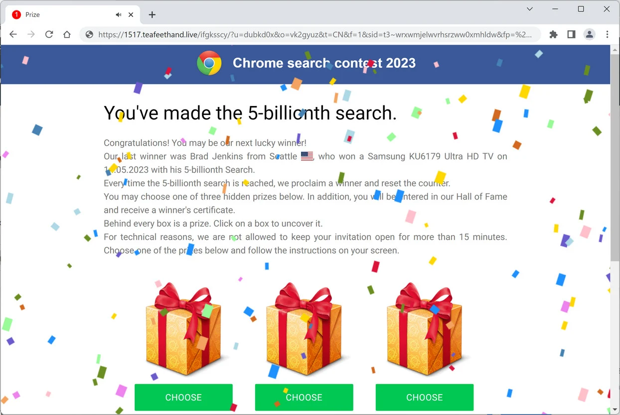 Image: Teafeethand.live ads
