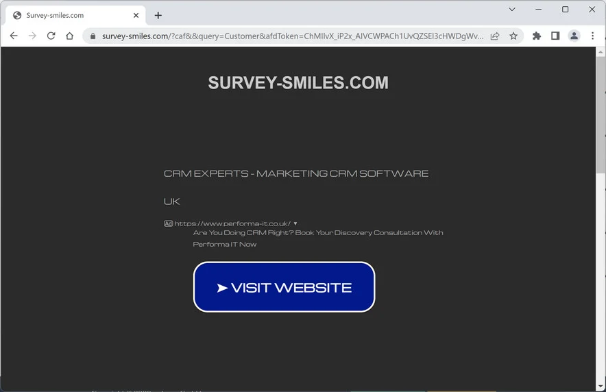 Image: Survey-smiles.com Ads