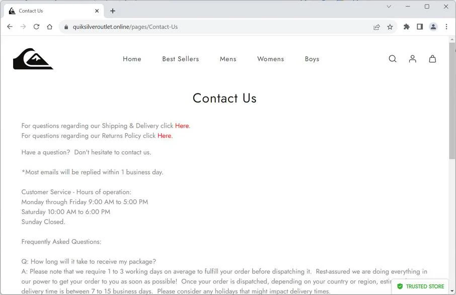Quiksilveroutlet.online Review: Is Quiksilveroutlet.online A Scam? 1 Quiksilveroutlet.online scam