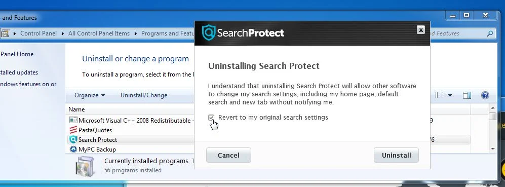 [Image: Revert to original settings]