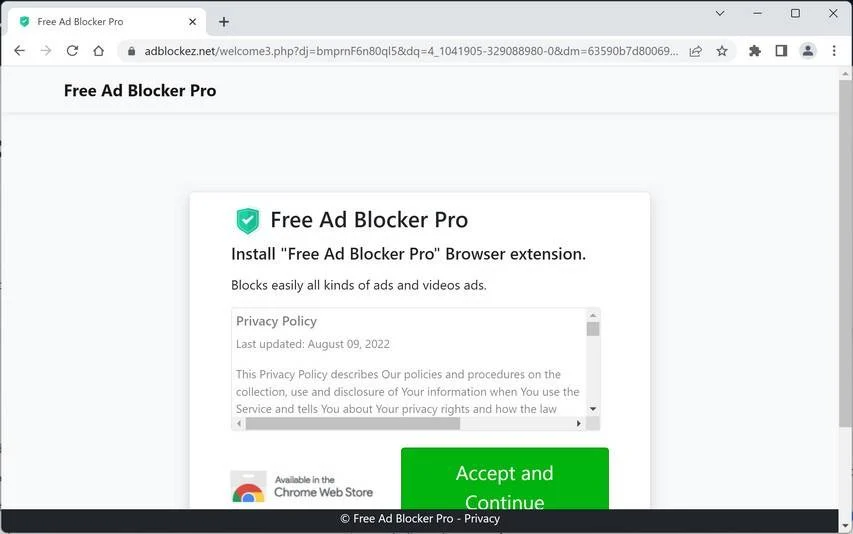 Remove Adblockez.net Pop-up Ads (Virus Removal Guide) 1 Image: Adblockez.net browser redirect