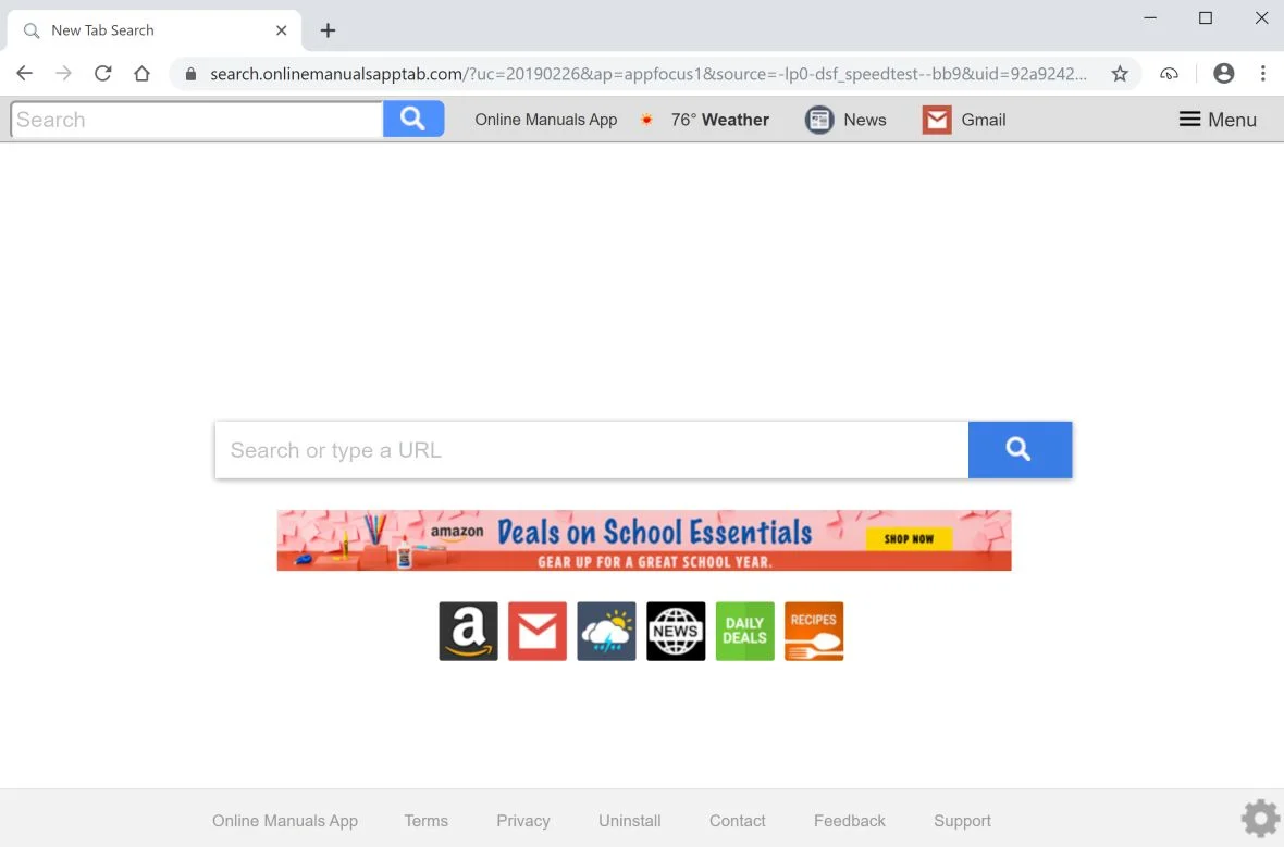 How to remove Online Manuals App redirect (Virus Removal Guide) 1 Image Google Chrome is redirected to Online Manuals App New Tab