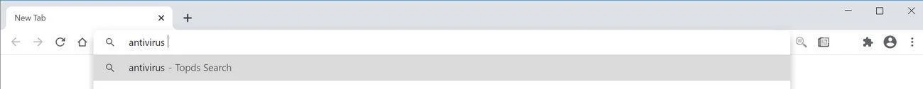 Image: Chrome browser is redirected to Topds Search