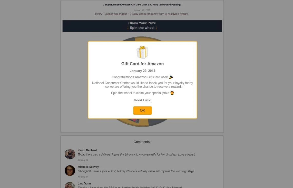 Image: Loyalty Program Scam