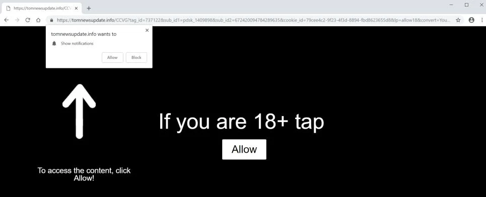 tomnewsupdate.info redirect virus