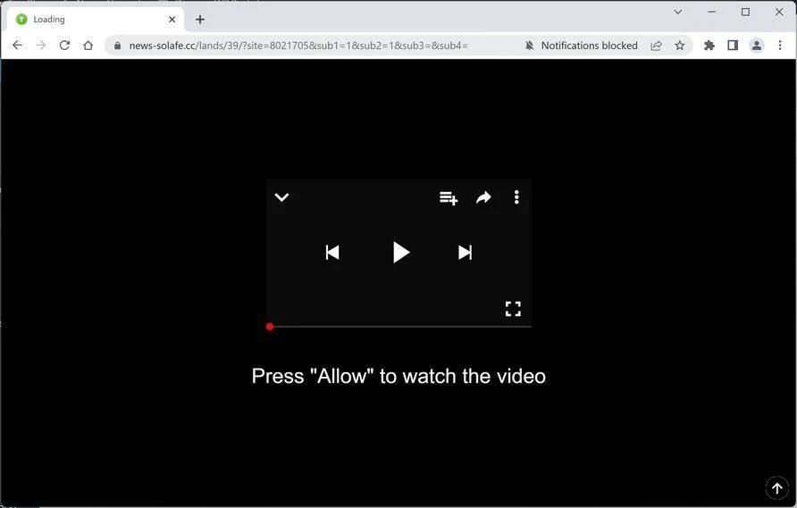 How to Remove News-solafe.cc Pop-up Ads (Virus Removal Guide) 1 Image: Chrome browser is redirected to News-solafe.cc