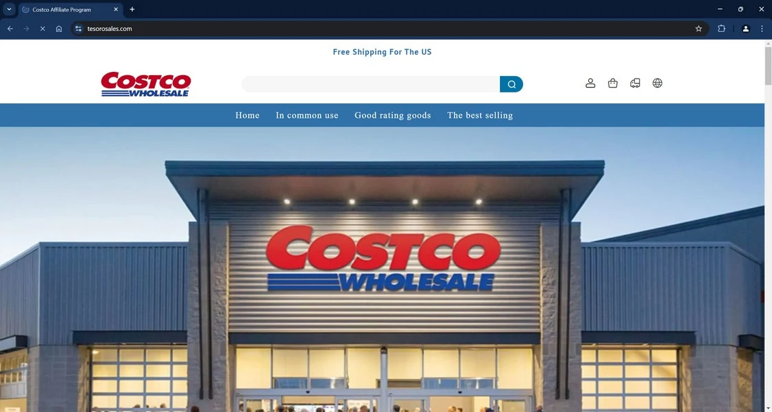Tesorosales.com Scam Store: A Fake COSTCO Website 1 Tesorosales.com scam